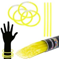 200 BRACCIALI LUMINOSI GIALLI FLUORESCENTI STARLIGHT BRACCIALETTI FLUO COLORATI