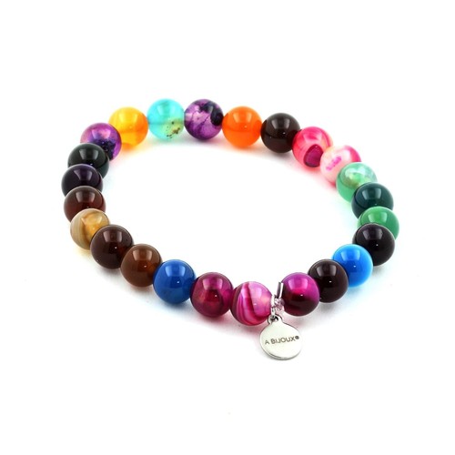 Bracciale perle agata - di,