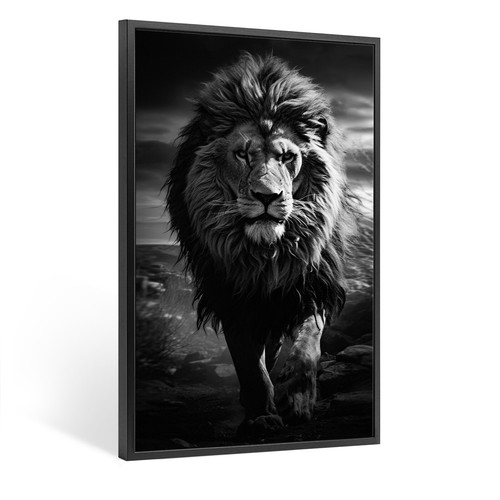 Quadro tela con - , cornice,
