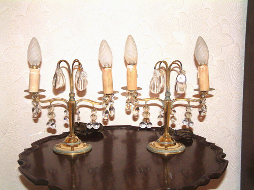 Antica coppia candelabri da - coppia,