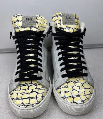 P448 sneakers pelle bianca - pelle,