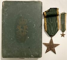 REGNO D’ITALIA RE V.E.III STELLA AL MERITO RURALE CLASSE BRONZO SCATOLA E MIGNON