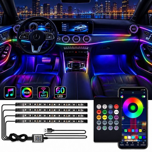 Kit led rgb interni auto - rgb, 4