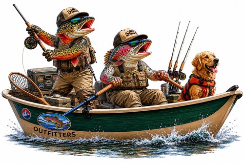 Adesivo pesca mosca trota - adesivo, a