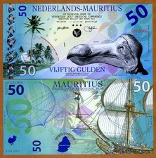 Paesi Bassi Mauritius, 50 fiorini, 2016, polimero privato, UNC Extinct Dodo