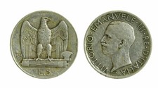 pci4627) Vittorio Emanuele III  (1901-1943) - 5 Lire Aquilino 1928 **