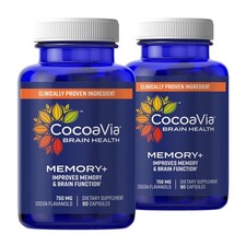 Memory+ Integratore Cervello, 60 Giorni, 750 mg Flavanoli di Cacao, Memory & Brain Boos...