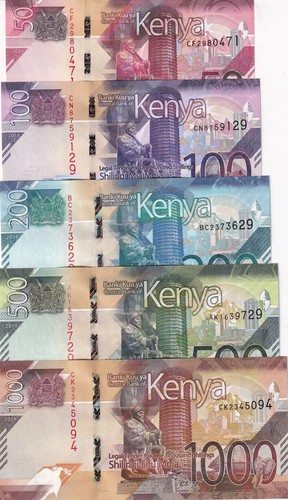 Kenya set unc - set, 100