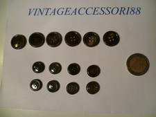 14 BOTTONI SET GIACCA RESINA  VERDE LODEN CACCIA 2 MISURE DIAMETRO 1,3 - 1,8 CM