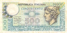 Italy  500  Lire  14.2.1974