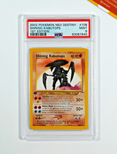 Pokemon PSA 9 Shining Kabutops #108 1St Edition Neo Destiny 2002 English
