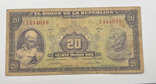 1945 colombia pesos oro - colombia,