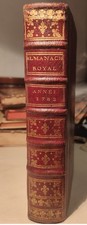 Reliure Almanach Royal 1782 Paris Laurent d'Houry 1781