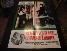 poster ATTENTI A QUEI DUE...CHIAMATE LONDRA (1975) T.CURTIS  tipo MANIFESTO