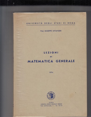 Lezioni matematica generale - lezioni,