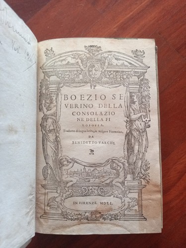 Boezio della consolazione - della,