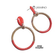 Orecchini rosso arancio caldo