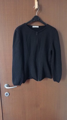 Cardigan nero pura lana - cardigan,