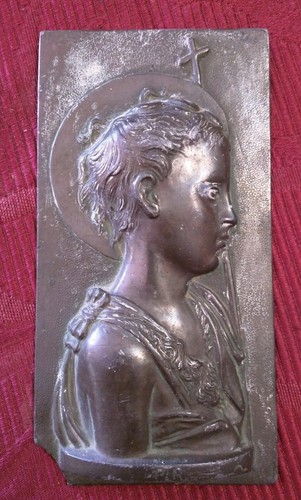 Antica placca bronzo - antica, in