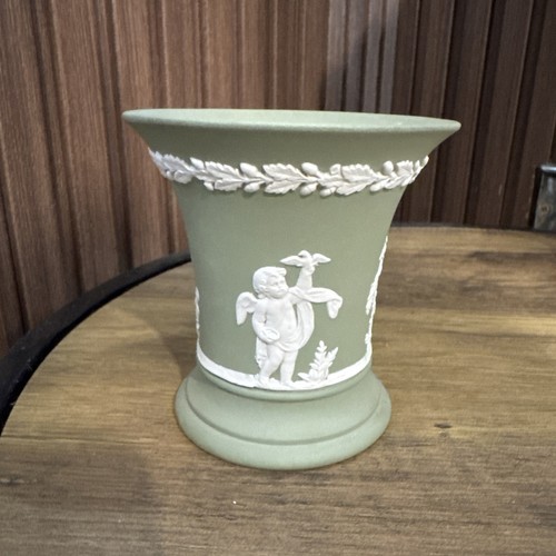 Vaso vintage wedgwood verde - vintage,