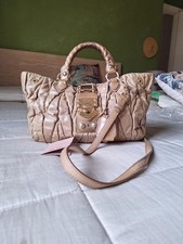 Borsa a tracolla originale MIU MIU Matelasse 2 vie in pelle beige usata 
