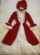 COSTUME VESTITO CARNEVALE ''DAMA'' anni 9-10 BAMBINA - in VELLUTO -MADE IN ITALY
