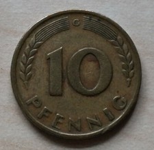 10 Pfennig 1949 G moneta corso