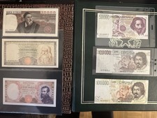 REPUBBLICA 6 BANC. 50000 Lire LEONARDO 20000 Lire TIZIANO 100000 Lire CARAVAGGIO