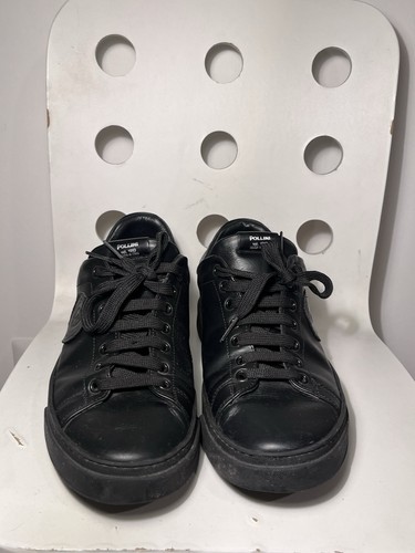 Leather sneakers black pollini - black,