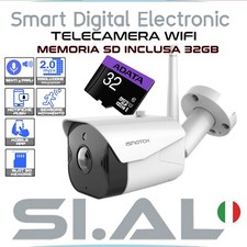 Telecamera WIFI esterno 3MP bullet IP65 wireless microfono  con memoria 32GB