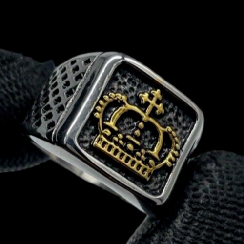 Anello uomo corona con - uomo, re