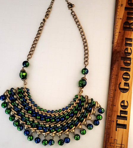Collana vintage metallo - metallo, con