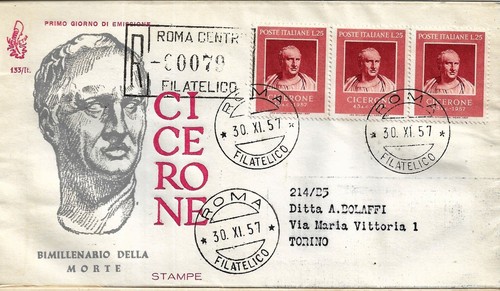 Fdc venetia cicerone - fdc, (1957)