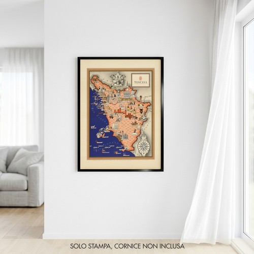 Mappa illustrata toscana 1939 - mappa,