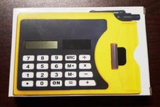 CALCOLATRICE CON PENNA energia solare calculator with pen solar power