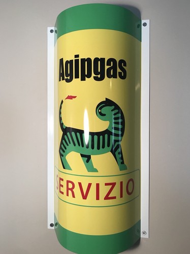 Insegna metallo agip - in,