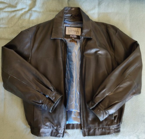 Giacca pelle studio blu - giacca,