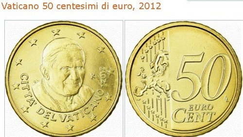 Moneta vaticano 2012 - 50,