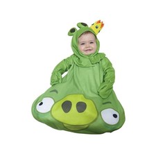 Costume vestito fantasia neonato Angry Birds King Pig 0-9 mesi