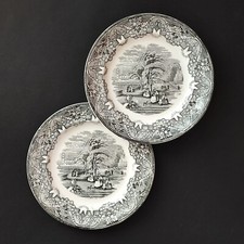 Piatti della S. Ceramica Richard - decoro Landsae nero - 1880-90 (cod. 715)