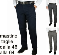 Pantaloni Uomo Elasticizzati Taglie Forti Invernali Eleganti Vita Alta Mastino