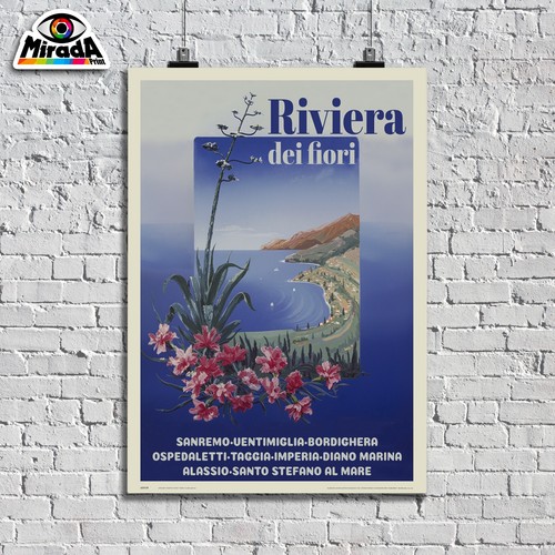 Poster vintage riviera dei - poster,