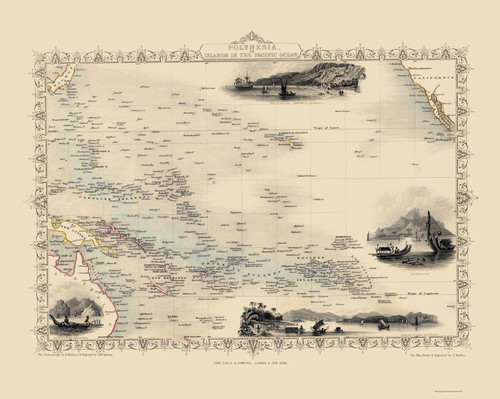 Mappa storica oceania - mappa,