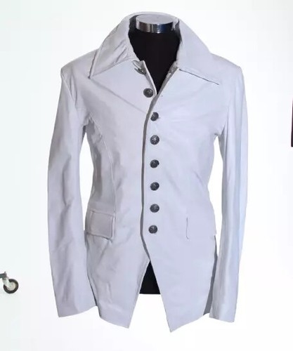 Blazer uomo pelle bianco - , lusso