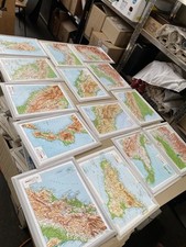 Lotto Cartine Geografica in plastica Geoplastic scala 1:125000 De Agostini