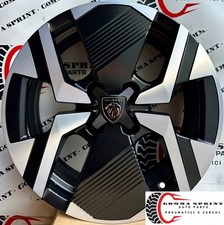 4 CERCHI IN LEGA ORIGINALI RAGGIO 17 PEUGEOT 2008 NEW NERO OPACO DIAMANTATO