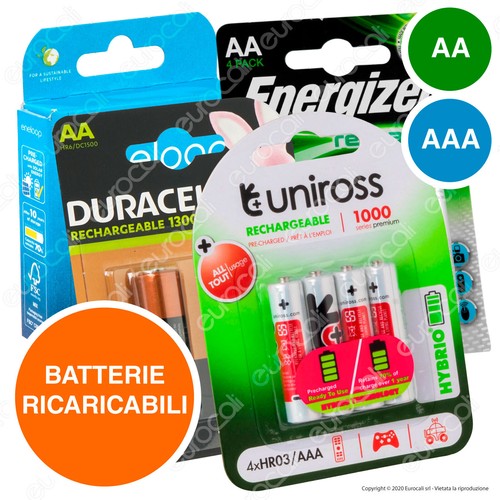 Batterie ricaricabili duracell - ricaricabili,
