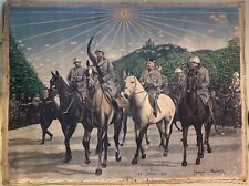 REGNO D'ITALIA IL CAPO DEL GOVERNO E DEL PARTITO VISITA TORINO 1932 OLIO SU TELA