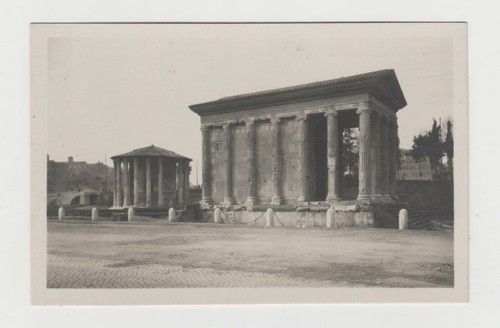 Roma cartolina tempio della - roma,