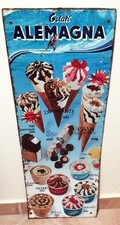 tabella Alemagna insegna gelati latta gelato cartello pubblicitario epoca rara